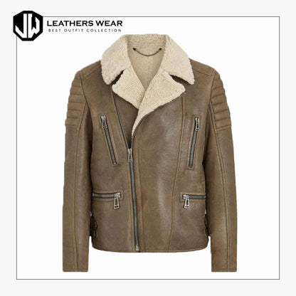 Men’s Brown Vintage Sheepskin Jacket