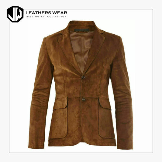 Men's Leather Blazer