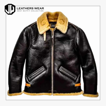 MensAviatorBomberLeatherJacket