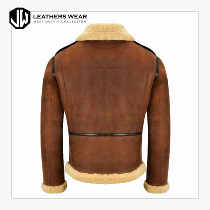 Mens B3 Bomber Shearling Fur Jacket