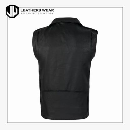 Mens Biker Style Classic Vest