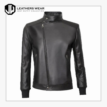Mens Biker Style Leather Jacket