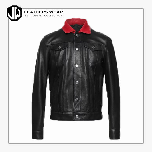 Mens Black Cowhide Jacket