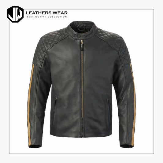 Mens Black Moto Jacket