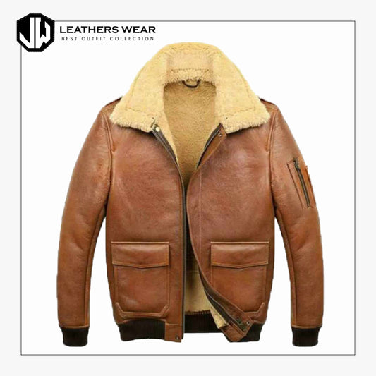 MensBrownLeatherAviatorJacket