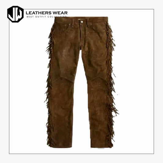 Mens Brown Leather Pants