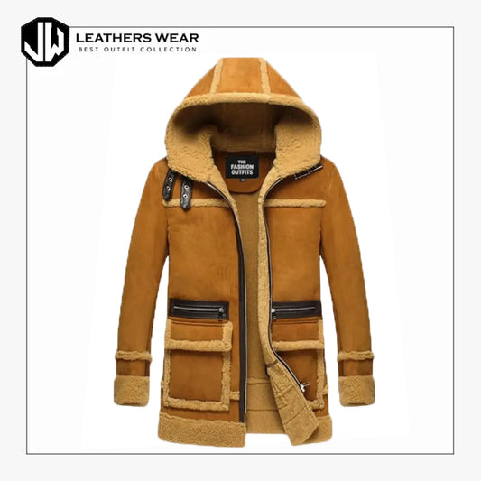 Mens Designer Shearling Coat