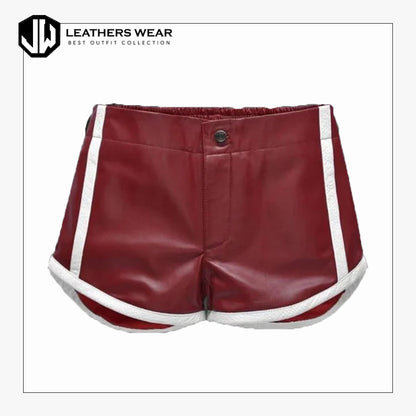 Mens Faux Leather Shorts