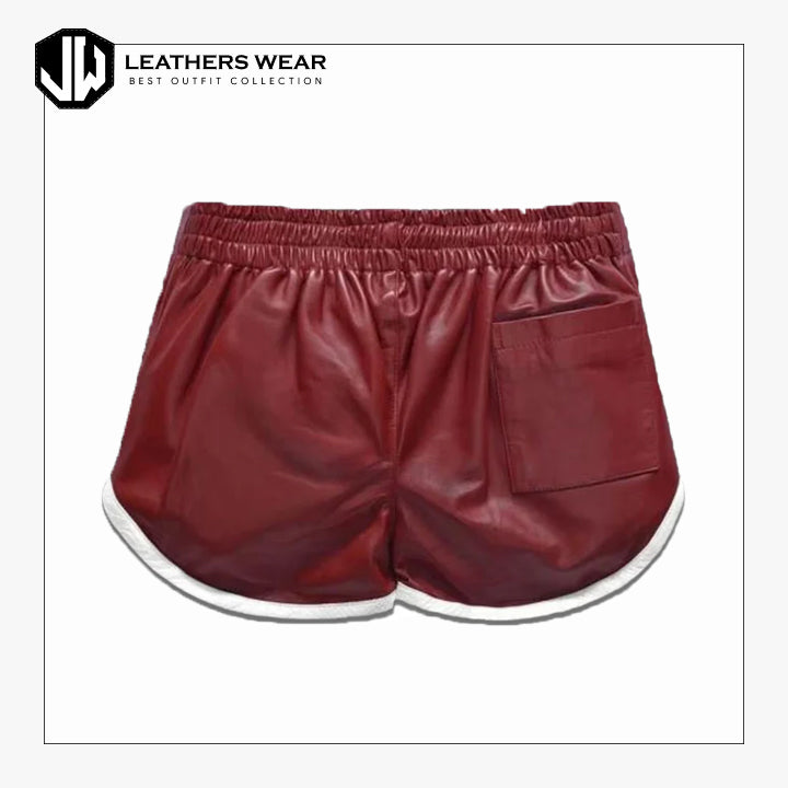 Mens Faux Leather Shorts