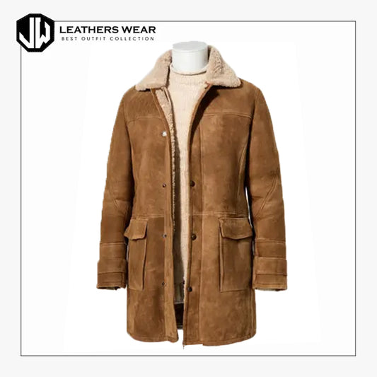 Mens Genuine Shearling Coat