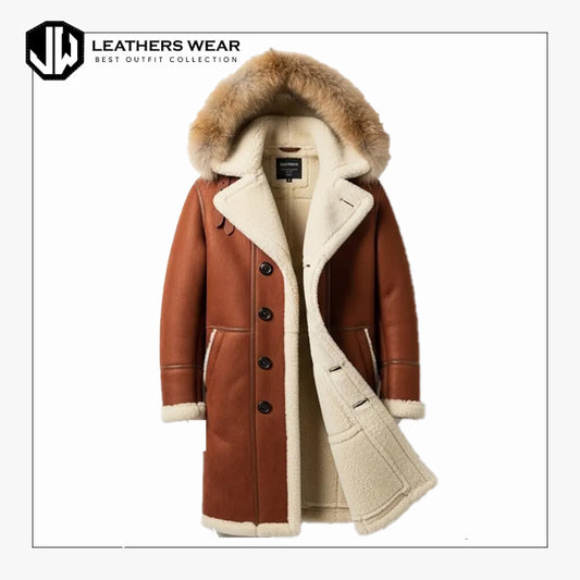 Mens Genuine Sheepskin Coat