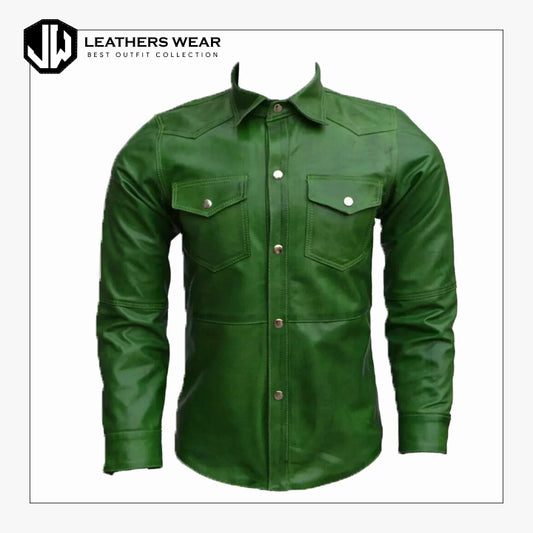 Mens Green Full sleeves Casual Shirt