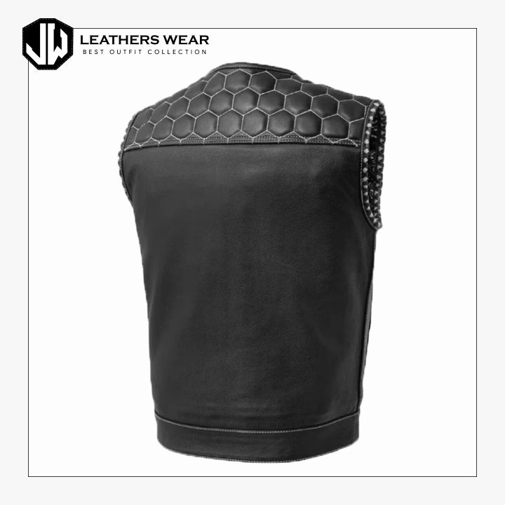 Mens Hunt Club Motorcycle Leather Vest