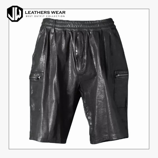 Mens Lamb Leather Shorts