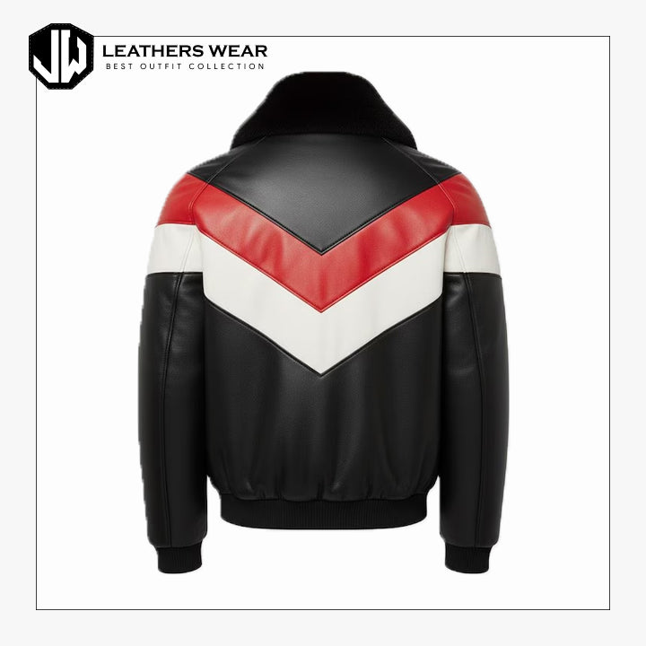 Mens Lambskin Leather Bomber Jacket