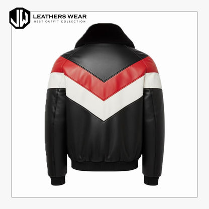 Mens Lambskin Leather Bomber Jacket