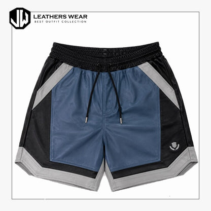 Mens Leather Athletic Shorts