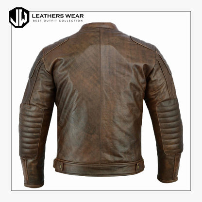Mens Leather Biker Jacket