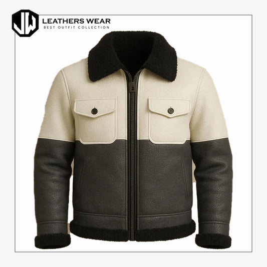 Mens Leather Bomber