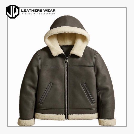 Mens Leather Bomber Jacket