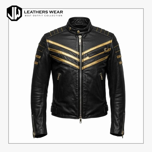 Mens Leather Riding Jacket