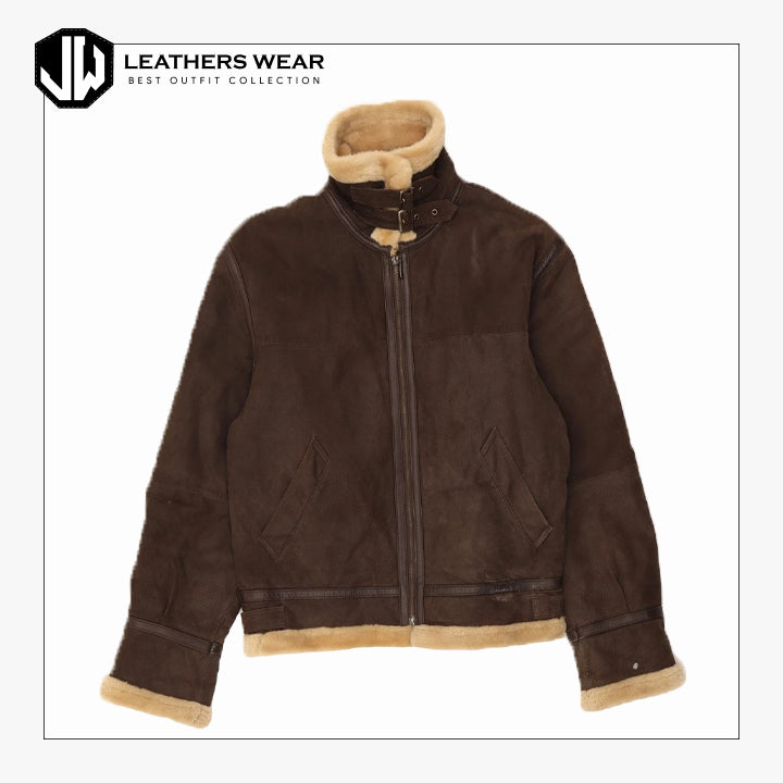 Mens Leather Shearling Jacket
