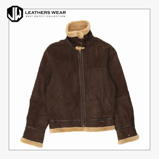 Mens Leather Shearling Jacket