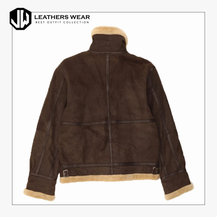 Mens Leather Shearling Jacket