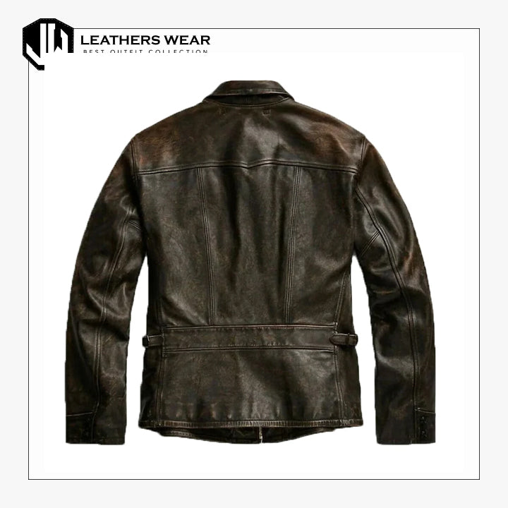 Mens Leather Trucker Jacket