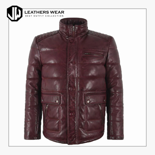 Mens Puffer Jacket Leathers Wear