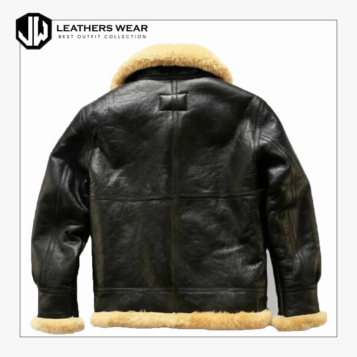 MensRAFBomberB3PilotLeatherJacket1