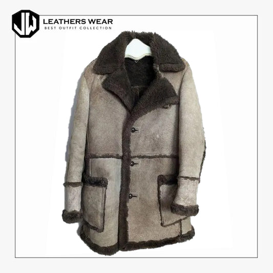 Mens Shearling Overcoat