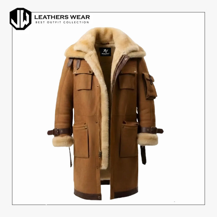 Mens Shearling Winter Coat