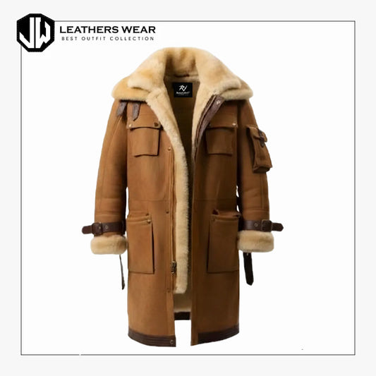 Mens Shearling Winter Coat