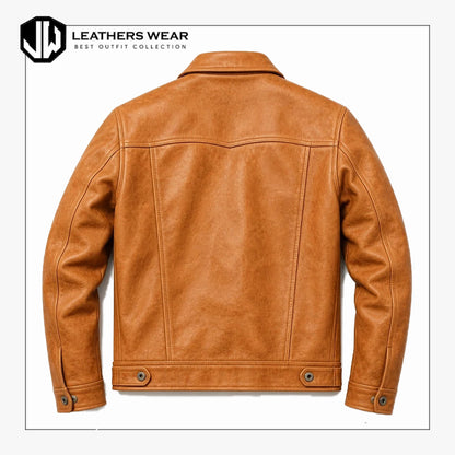 Mens Tan Leather Jacket