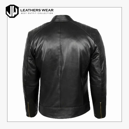 MensVintageBlackLeatherJacket1