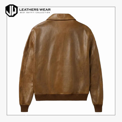 Mens Vintage Brown Aviator Jacket