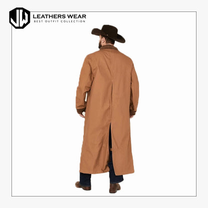 Mens Western Duster Full Length Coat