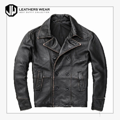 Mens Worn Leather Jacket
