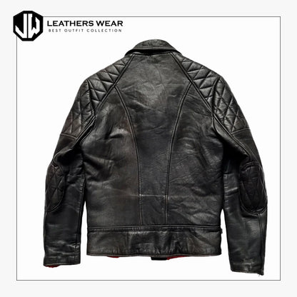 Motorcycle Punk Distressed Leather Jacket