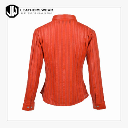 NewStyleLeatherShirtRed1