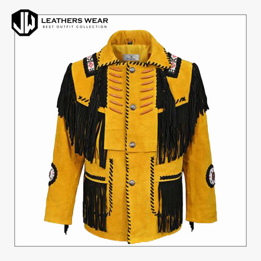 Mens Yellow Western Jacket