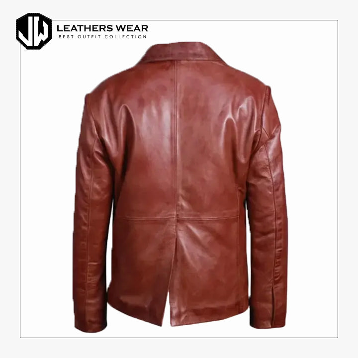 Personalize Real Leather men Blazer