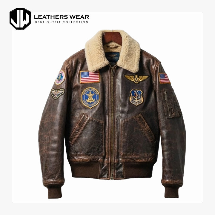 Pilot Leather Jacket Mens
