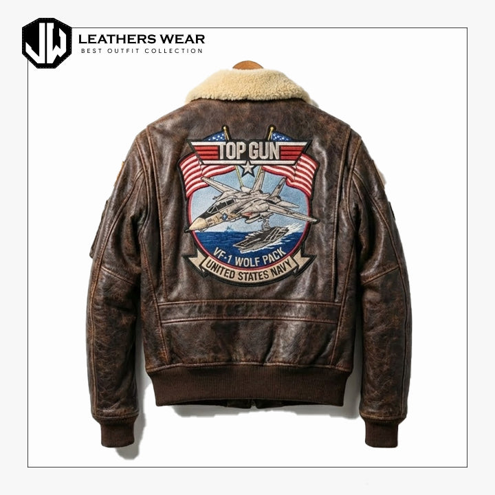 Pilot Leather Jacket Mens