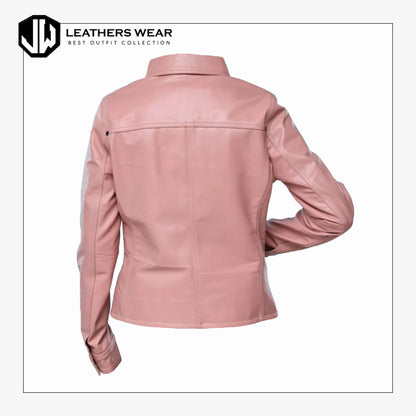 Pink Leather Shirt