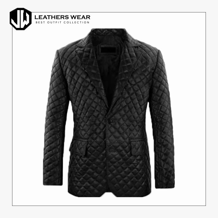 Quilted Leather Blazer