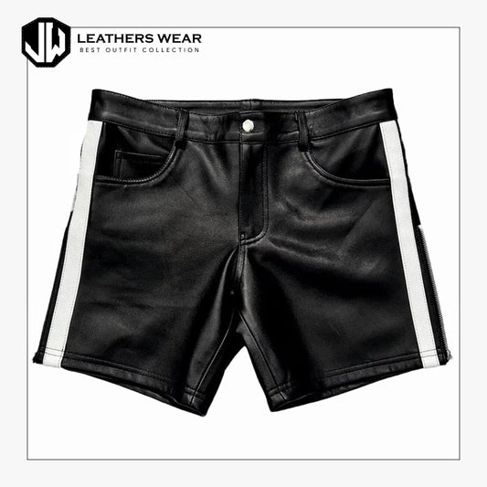 Quilted Leather Shorts