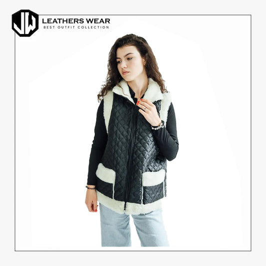 Quilted Sheepskin Vest