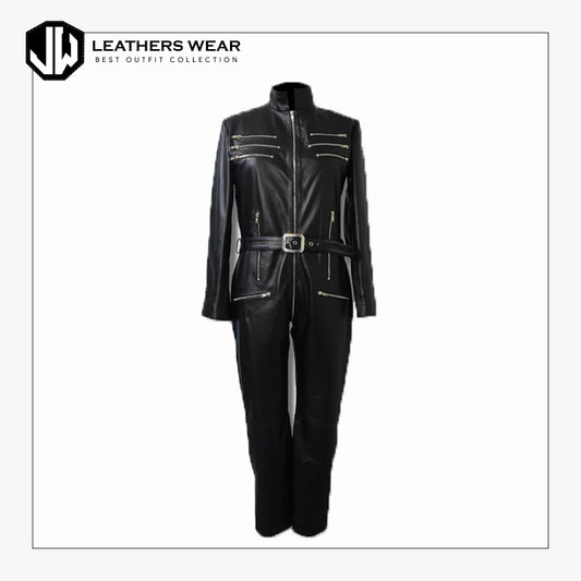 Real Leather Jumpsuit